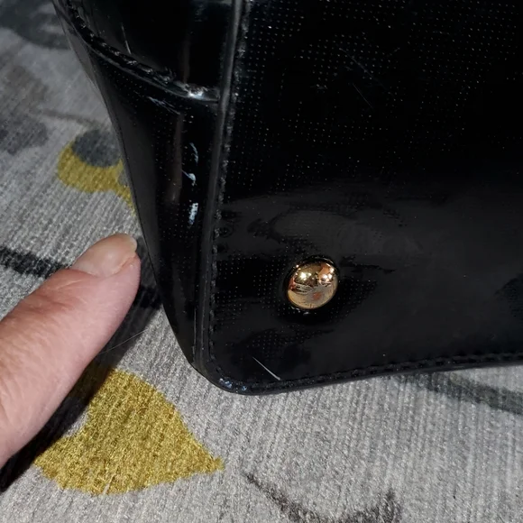 Michael Kors Black Patent Tote and Estee Lauder Bag⚜️🖤⚜️ - Picture 11 of 13